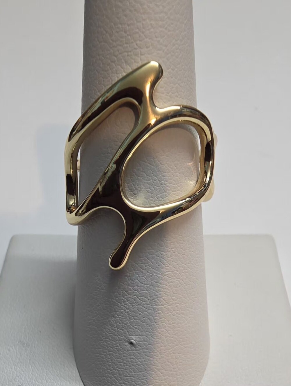 Gold Abstract Sculptural Statement Ring